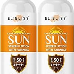 ELIBLISS Sunscreen Lotion SPF 50 PA++++With Lemongrass Oil & Cucumber Extracts for Lightweight, Non-Greasy, Fairness Formula-6
