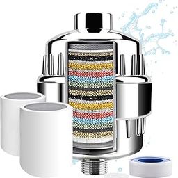 Aettechgd Shower Filter, Latest Superior Advanced 20 Stage Showerhead Filter, for Hard Water Shower Water Filter with 2 Replaceable Filter Cartridges, Removing Chlorine Fluoride, And More - Chrome-picture-4