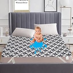 Winnsun Waterproof Mattress Protector Cover (Blue, King (72 * 78) Inch)-14