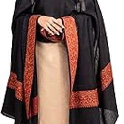 Women Pashmina Blend Shawl with Kashmiri Embroidery, Warm and Soft, 40x80 inch-image-14