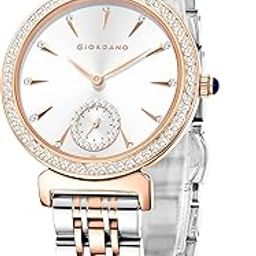 giordano Fashion Watch for Women – Diamond-Accented Bezel, Stainless Steel Strap, Elegant Round Dial, Quartz Movement-picture-49