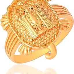 Gold Plated Brass Goddess Tirupati Balaji Tortoise Vastu Fengshui Finger Ring For Unisex-image-11