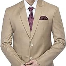 Designer Men's Slim Fit Notched Lapel Single Breasted Solid Blazer-image-27