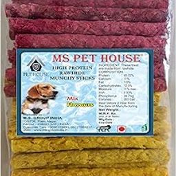 Dog Chew Sticks Munchy Stick Mix Flavours 900 Gram Dogs Snacks, Treats (450G Chicken Flavor and 450G Mutton Flavor Pack of 1), All Life Stages-0