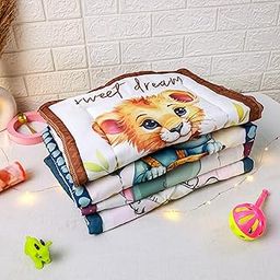 TILLYOU Newborn Soft Cotton Godadi Pack of 4 | Crib Sheet | Mat | Godari | Bedding Set | Matress | Baby Bed-picture-20