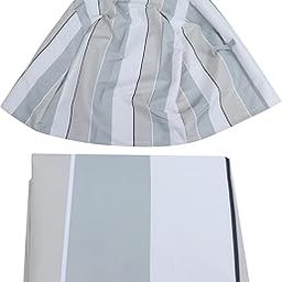 Chair Cover, Silver Coated Dustproof Oxford Cloth Furniture Cover Lightweight for Garden Patio(Stripe, 68.5 * 73.5* (51 * 89) cm)-image-40