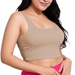 Readymade Fitted Saree Blouse for Women Sleeveless Square Round U Neck Regular fit Stretchable Pullon Western Stylish Crop Top NJ22-image-87