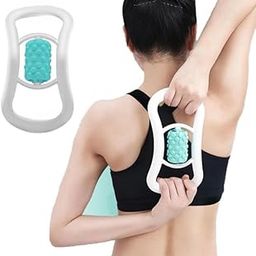 GION Yoga Ring with Roller Ball Pilates Sport Fitness Exercise Magic Circle Training Tool for Home Workout Gym Exercise & Strengthen Chest Thighs Arms Core Back Posture (1pcs)-6