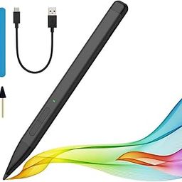 Surface Pen, Slim Pen 2 Stylus Pen for Microsoft Surface Pro 11/10/9/8/7/6/X/Book with Palm Rejection, Tilt Sensitivity, 4096 Pressure Sensitivity, Magnetic Attachment, Erase & Right Click-2
