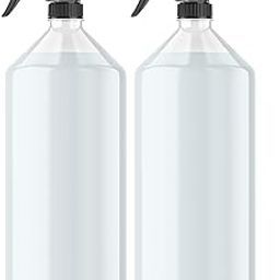 Transparent Clear Empty Water Spray Bottles (Pack of-2) - Water Liquid Sprayer Set for Face, Hair, Garden, Sanitizer, Perfume, and More - 1LTR-image-65