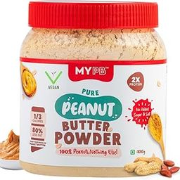 MYPB Peanut Butter Powder makes 900gram Spread | 100% Peanuts Unsweetened Unsalted, add Honey Jaggery or sweetener of your choice|50g Proteins|No Fatty Oils|400gram PBP|Shake Bake|Kids,Gym,Breakfast-image-91