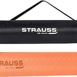Strauss Anti Skid TPE Yoga Mat with Carry Bag, 6mm, (Orange)-picture-27