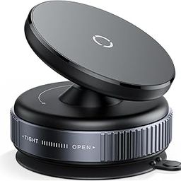 UMANATH Magnetic Car Phone Holder – Ultra Vacuum Suction Cup Mount with Strong Magnetic Grip, 360° Adjustable Dashboard Cell Phone Mount Stand for iPhone & Android – for Smooth Surfaces (Black)-19