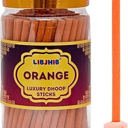 Orange Luxury Dhoop Sticks 200 Grams - Luxury Scented Dhoop Sticks for Religious Use, Meditation, Aromatherapy, and Relaxation - Calming Fragrance.-image-88