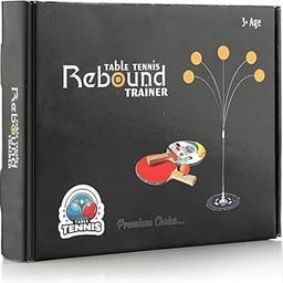 UniQpick Rebound Table Tennis Trainer Toy Set with 2 Paddles and Balls,Rackets and Balls Base Training,Elastic Soft Shaft Practice Equipment, Indoor Outdoor Training Kit for All Ages-image-66