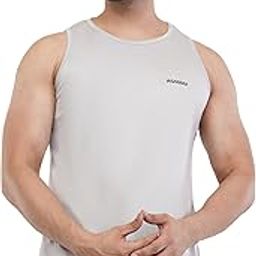 Men's Regular Fit Sleeveless Vest | Sando |Comfortable Fabric for Gym & Casual Wear | Tank Top - Light Grey-image-43