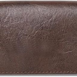 Business Card Holder - Synthetic Leather | Lightweight | Perfect for Cards | Men & Women (Dark Brown)-image-77