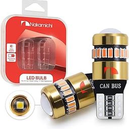Nakamichi T10 LED Light Bulb 168 2825 194 W5W Wedge 18+1 SMD 3014 Chipsets LED Replacement Bulbs Error Free for Car Interior Dome Map Door License Courtesy Dash Lights (Xenon White, 19 LEDs)-picture-14