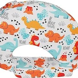 Gordon Nursing Pillow for Breastfeeding, Nursing and Posture Support with Pocket and Removable Slipcover Made in Eco Friendly Soft Fabric (Roar)-image-66