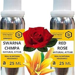Parag Fragrances Swarna Champa & Red Rose Attar Each 25ml Total 50ml Attar |Alcohol Free Attar|Best Attar For Man & Religious Attar-picture-45