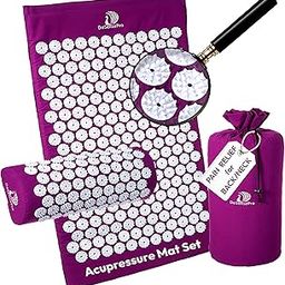 DoSensePro Long Acupressure Mat and Pillow Massage Set + Bonus Hot and Cold Gel Pack. Acupuncture Floor Pad with Travel Pouch Tote Bag. Relieve Sciatic, Back, Neck Aches and Pain at Pressure Points.-image-62