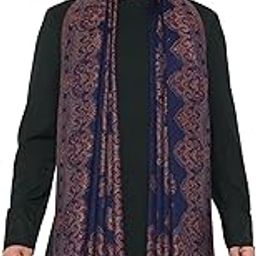 Mens Faux Pashmina Stole, Ambi Design, Blue-image-77