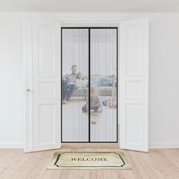 MIR MAT Polyester Magnetic Mosquito Net for Door | Mosquito Curtain for All Door Types & Sizes | Auto-Closing Insect Screen to Keep Mosquito Out (100 cm x 200 cm)-11