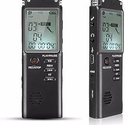 Technoview 8GB LCD Display MP3 Player Voice Recorder USB Professional Dictaphone Digital Audio Voice Recorder with WAV MP3 Player Black_8GB-29