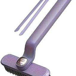 Schaplet 360 Degree Rotating Multi-Function Bathroom Cleaning Brush, Tiles Cleaning Brush, Hard Bristle Rotating Crevice Gap Cleaning Brushes for Bathroom, Kitchen Sink Floor Cleaner Brush (Violet)-image-10