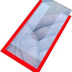 Car Windshield Parking Ticket Holder, Clear Adhesive Document Sleeve with Red Border-image-11