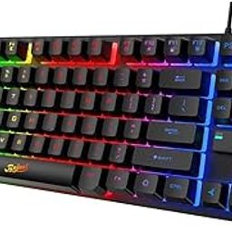 CALANDIS™ USB Gaming Keyboards 87 Keys Rainbow LED 3 Colors Backlit for PC Black | Keyboards & Keypads | Keyboards, Mice & Pointers-image-21