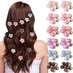 12 Pcs Hair Clips Set | Cute Mini Studded Hair Claws Trendy Hair Barrettes For Girls Women | Trendy Hair Clutch Combo Fashion Hair Accessories-2