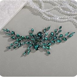 Wedding Rhinestone Headband Red Teardrop Crystal Hair Piece Bridal Hair Vine for Bride Wedding Hair Accessories Sparkly Rhinestone Headpiece for Women-image-7