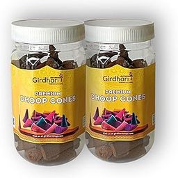 Girdhari - Essence of Divine Pure & Natural Cone Dhoop - Pack of 2 | Assorted Fragrances for Puja, Meditation & Home Freshening-image-75