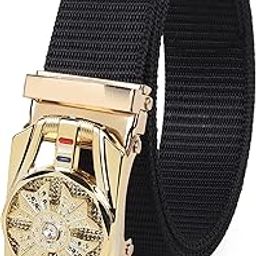 Men's & Women's Nylon Canvas Strap With Automatic/Push Lock Metal buckle belt-image-91
