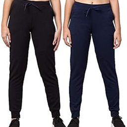 Women's Regular Fit Dry-fit Track Pants (Pack of 2)-image-1