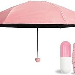Ultra Lights and Small Mini Umbrella with Cute Capsule Case, 5 Folding Compact Pocket Umbrella, Especially for Kids-14