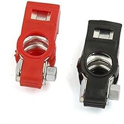 PBROS 2 Pieces Black & Red Petrol Car Adjustable Battery Terminal Clamp Clips Positive-Negative-21