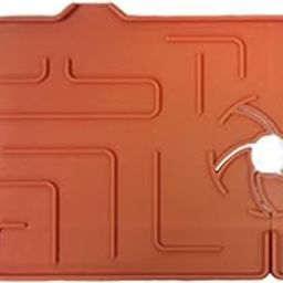 UJEAVETTE Silicone Faucet Water Catcher Mat Bathroom Sink Draining Pad Behind Faucet Orange-image-9