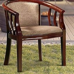 Shilpi Handicrafts Wooden Back Comfort Seating Chair Hand Carved Armrest Chair for Home & Office (Sheesham Wood, Standard)-image-49