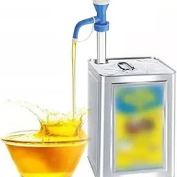 CHIDDHAN Kitchen Oil Pump Dispenser, Plastic, Manual Press Design Dispenser for Kitchen Plastic Hand Pump Dispenser, Cooking Manual Hand Oil Pump, Set of 1, Multicolor-picture-16