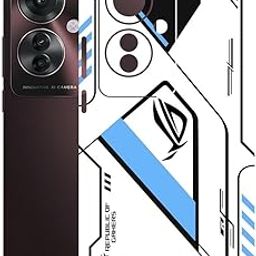 AtOdds Mobile Skin Sticker Wrap | Compatible for Oppo F25 PRO (5G) | Scratchproof Matte Finish | Full Coverage for All Sides & Camera Protection (RogBlue)-picture-14