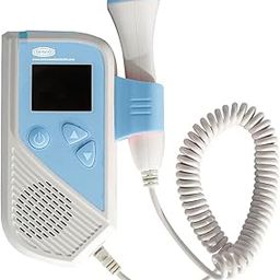 DESCO Fetal Heart Doppler, Fetal Heart Rate Monitor for Home and Clinic with USB Charging, Headphone Jack with Built-in Speaker (White & Blue)-25