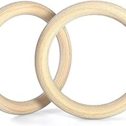 CRAFTED TURN Wood Gymnastic Rings (Rings Only) and Exercise Videos Guide for Gym, Compatible with Crossfit, and Bodyweight Training-picture-13