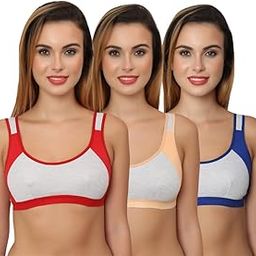 Women's Cotton Non Padded Wirefree Sports Bra | Soft Breathable Supportive Seamless Comfortable Yoga Bra for Women's-picture-12