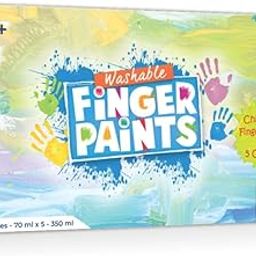 TOYKRAFTT Finger Paints Non Toxic Colours, Hand Painting Colours For Kids And Toddlers, Finger Painting For 2 To 5 Years Old, Baby Safe Colors, Multicolor-14