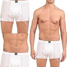 Men Pure Cotton White Boxer Brief | Drawer Trunks-21