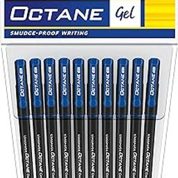 Classmate Octane- Blue Gel Pens (Pack of 10)|Smooth Writing Pens|Water-Proof Ink for Smudge-Free writing|Preferred by Students for Exam & Class Notes|Study at Home Essentials-22