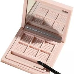 SAZ DEKOR® 3xEmpty Eyeshadow Palette Storage Box with Mirror and Brush Slot Square Pallet 6 Slot|Makeup Box for Storage|Make Up, Cosmetic, Skincare Organiser for Women|-picture-38