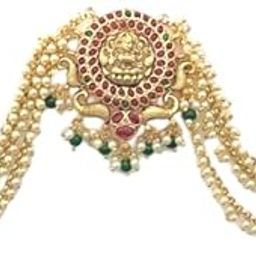 Lakshmi Hair Pins Gold Plated Laxmi Design Bridal Jadai Billa| Jada billa Wedding Hair Braid Accessories Choti South Indian Traditional Hairpins| Bridal Bharatanatyam Hair Accessories-image-17